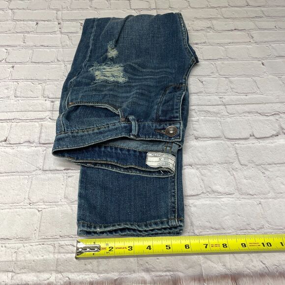 Free People Women Distressed Ankle Jeans Size 25 Blue Denim B363 -30 - Picture 8 of 16